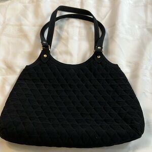 Vera Bradley Black Handbag Shoulder Bag 
11 1/2 x 15